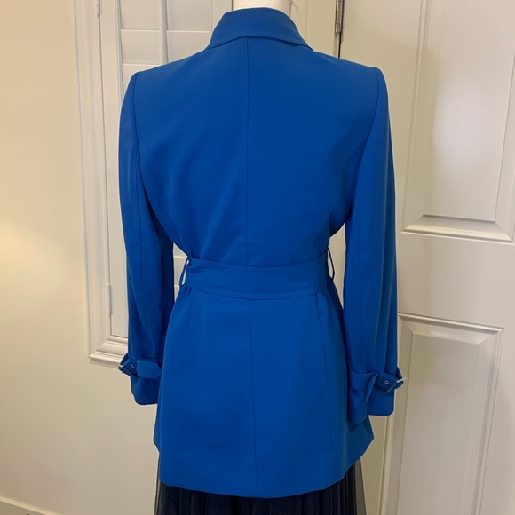 Ann Klein 2-piece trench style long jacket in true blue and black pants 6 🎁 - Picture 3 of 10